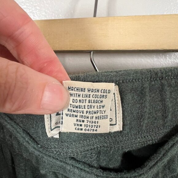 L.L. Bean Organic Cotton Pajama Pants Size XXL Green Lounge Drawstring Comfy - Picture 9 of 9